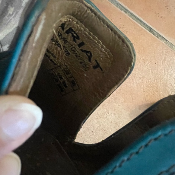 Ariat Dixon Blue Snip Toe Boots Size 7.5 - Picture 4 of 8